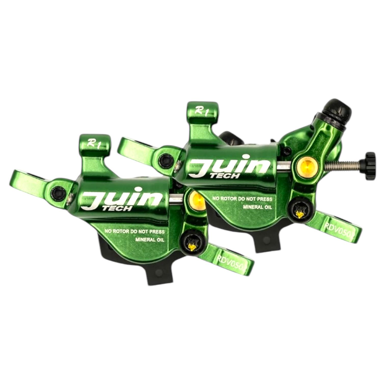 Juin Tech Hybrid Hydraulic Mountain Disc Brake Caliper - R1_Green